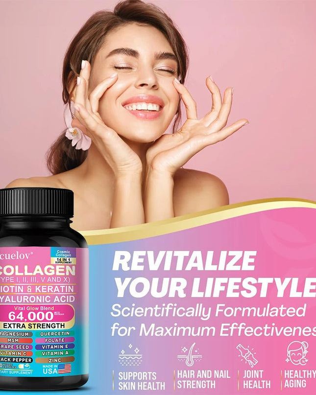 Collagen Capsules Biotin Keratin Skin Care Product Booster Anti Aging Whitening. - EMMA STORE SHOP