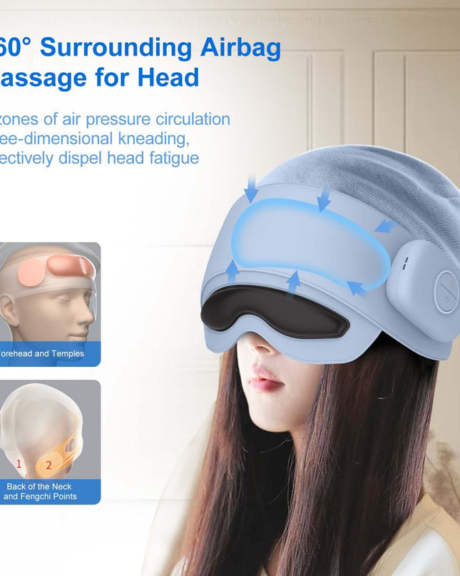2025 Best-Selling Smart Head Massager With Eye Relief & Heating Function