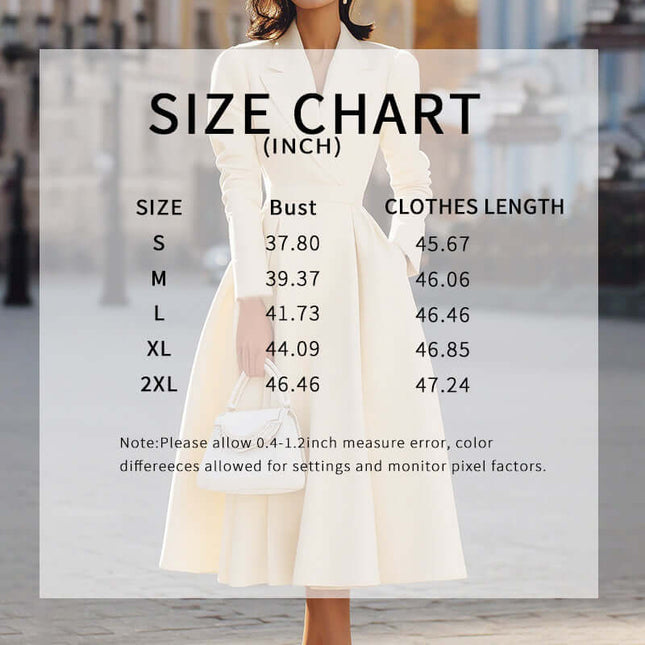 Women's V-Neck Long Sleeve Midi Dress With Pockets - Elegant Swing A-Line Party Dress For Wedding Guest