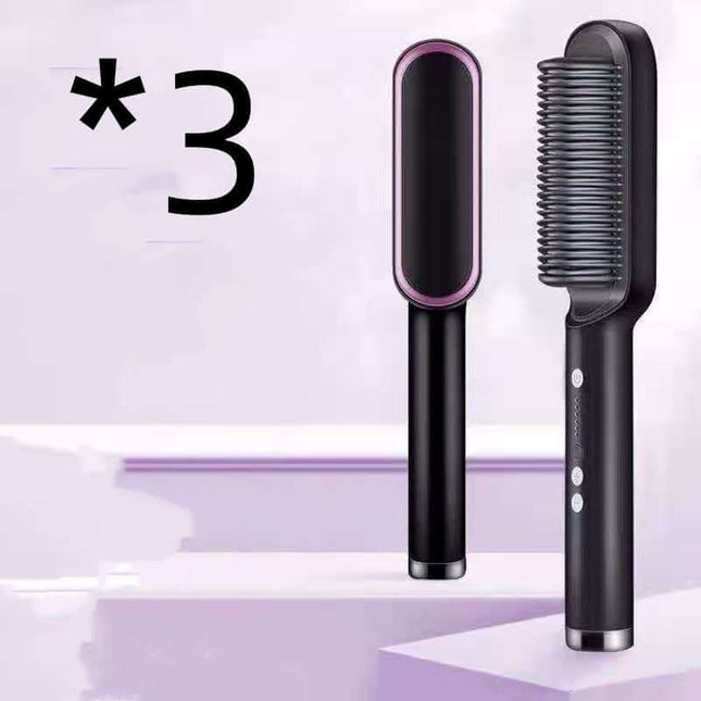 Ion Hair Straightener Brush - Safe & Versatile Styling Tool