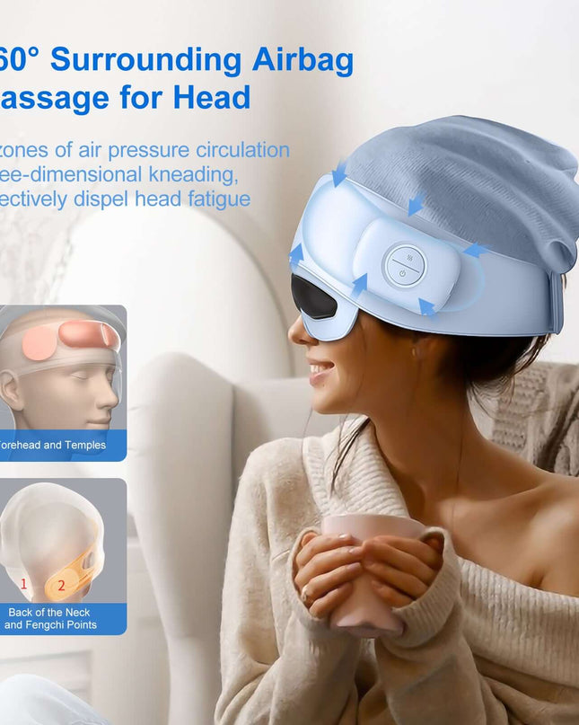 2025 Best-Selling Smart Head Massager With Eye Relief & Heating Function