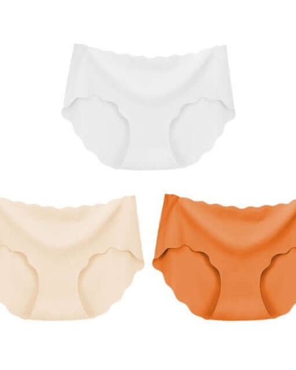 3Pcs Seamless Underwear Silk For Women Panties Lingerie Sexy