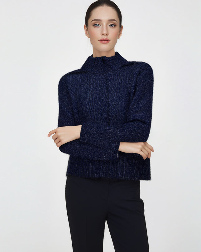 Elegant Warmth Oversized Turtleneck Sweater For Modern Women