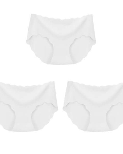 3Pcs Seamless Underwear Silk For Women Panties Lingerie Sexy