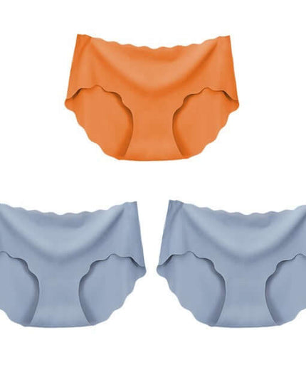 3Pcs Seamless Underwear Silk For Women Panties Lingerie Sexy