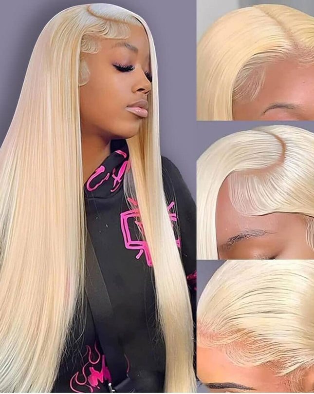 30 Inch blonde lace wig 100% human hair natural