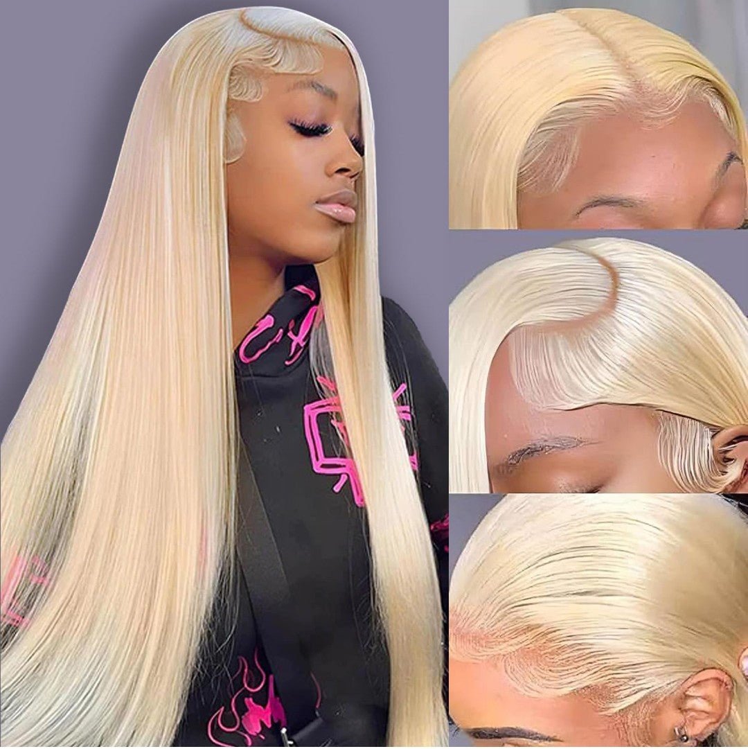 30 Inch blonde lace wig 100% human hair natural