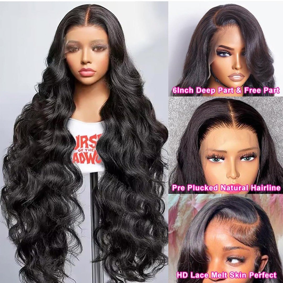 99J Burgundy Lace Front Wig – HD Hairline – Emma-Store-Shop - 13x6 Lace Front Wigs Human Hair 200% Density Body Wave HD