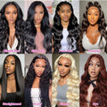 99J Burgundy Lace Front Wig – HD Hairline – Emma-Store-Shop - 13x6 Lace Front Wigs Human Hair 200% Density Body Wave HD