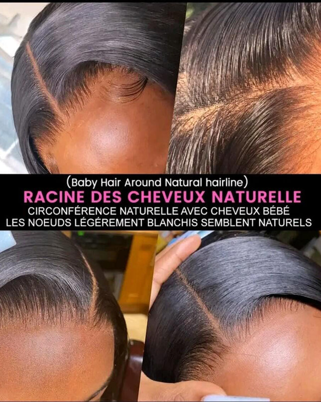 human hair wigs glueless 13×4 Bob lace wig  -  Straight  Hair Natural look, pre -Plucked With  Baby Hair