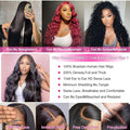 99J Burgundy Lace Front Wig – HD Hairline – Emma-Store-Shop - 13x6 Lace Front Wigs Human Hair 200% Density Body Wave HD