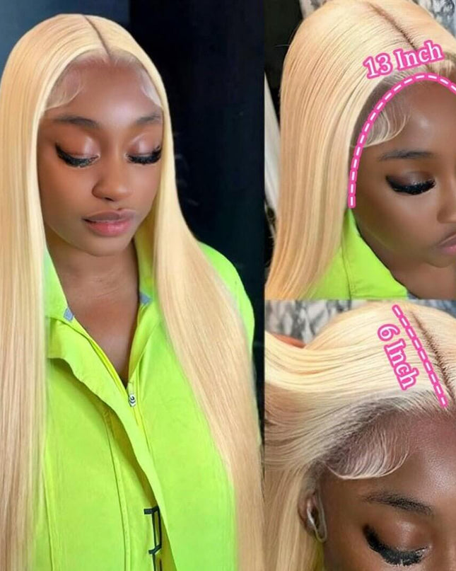 30 Inch blonde lace wig 100% human hair natural