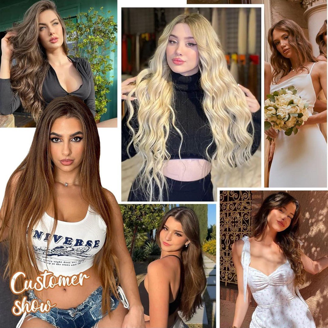 99J Burgundy Lace Front Wig – HD Hairline – Emma-Store-Shop - Clip in Hair Extensions Real Human Hair,14 inch 70g, Natural Straight Human Hair Clip in Extensions for Black Woman, Soft Straight 7pcs Per Set with 16 Clips Double Weft