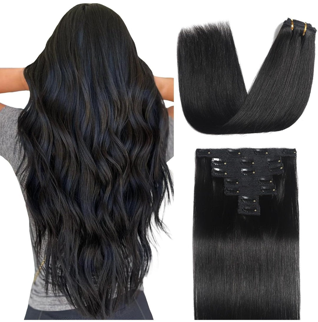 99J Burgundy Lace Front Wig – HD Hairline – Emma-Store-Shop - Clip in Hair Extensions Real Human Hair,14 inch 70g, Natural Straight Human Hair Clip in Extensions for Black Woman, Soft Straight 7pcs Per Set with 16 Clips Double Weft