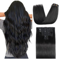 99J Burgundy Lace Front Wig – HD Hairline – Emma-Store-Shop - Clip in Hair Extensions Real Human Hair,14 inch 70g, Natural Straight Human Hair Clip in Extensions for Black Woman, Soft Straight 7pcs Per Set with 16 Clips Double Weft