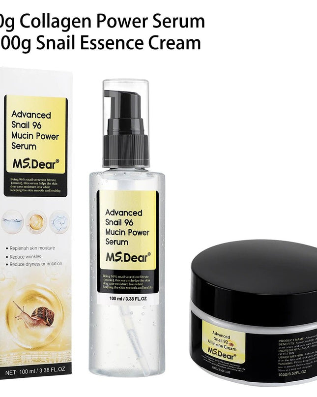 Snail Collagen Face Cream / Repair Essence Hydrating Moisturizing Fade Dark Spots Anti - aging Facial Serum Cream Korean Skin Care - EMMA STORE SHOP