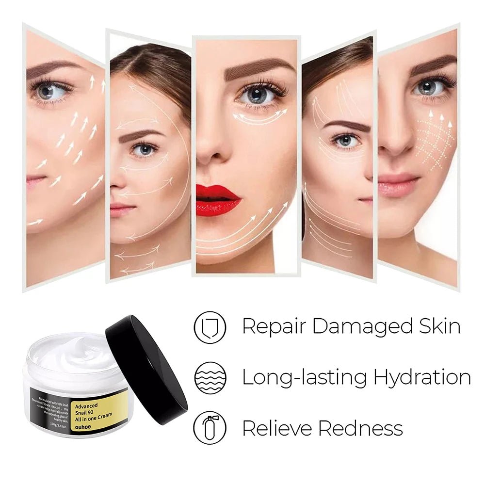 Snail Collagen Face Cream / Repair Essence Hydrating Moisturizing Fade Dark Spots Anti - aging Facial Serum Cream Korean Skin Care - EMMA STORE SHOP