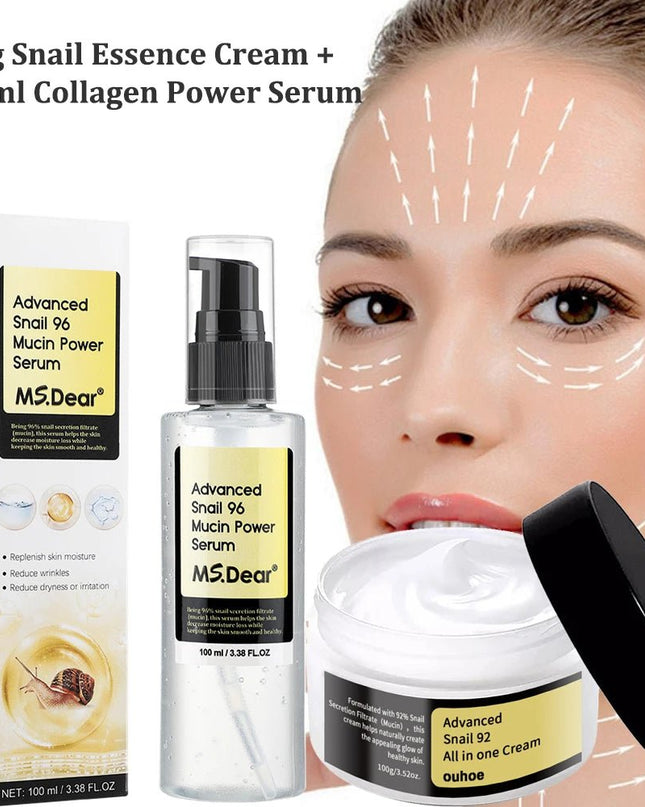 Snail Collagen Face Cream / Repair Essence Hydrating Moisturizing Fade Dark Spots Anti - aging Facial Serum Cream Korean Skin Care - EMMA STORE SHOP
