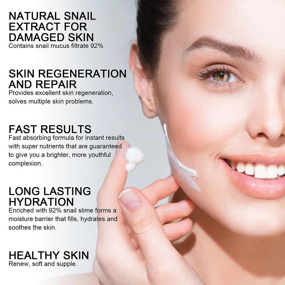 Snail Collagen Face Cream / Repair Essence Hydrating Moisturizing Fade Dark Spots Anti - aging Facial Serum Cream Korean Skin Care - EMMA STORE SHOP