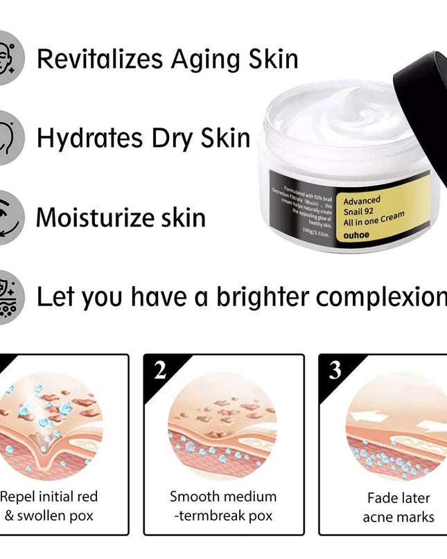 Snail Collagen Face Cream / Repair Essence Hydrating Moisturizing Fade Dark Spots Anti - aging Facial Serum Cream Korean Skin Care - EMMA STORE SHOP
