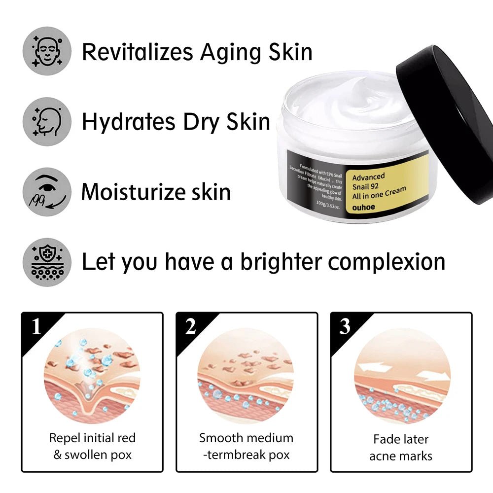 Snail Collagen Face Cream / Repair Essence Hydrating Moisturizing Fade Dark Spots Anti - aging Facial Serum Cream Korean Skin Care - EMMA STORE SHOP